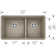 Precis SILGRANIT 33" 60/40 Double Bowl Undermount Kitchen Sink