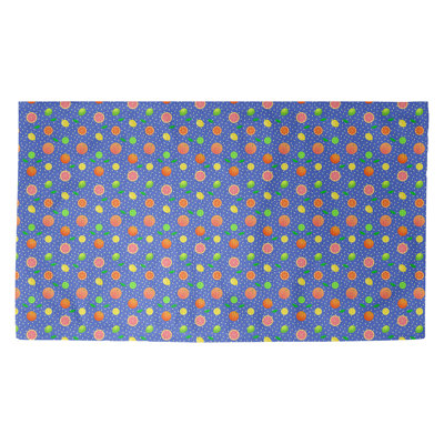 Tapis mauve clair à motif d'agrumes Avicia