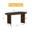Table de salle à manger ovale avec table de cuisine en bois massif à double piédestal-1722792490-1722792489