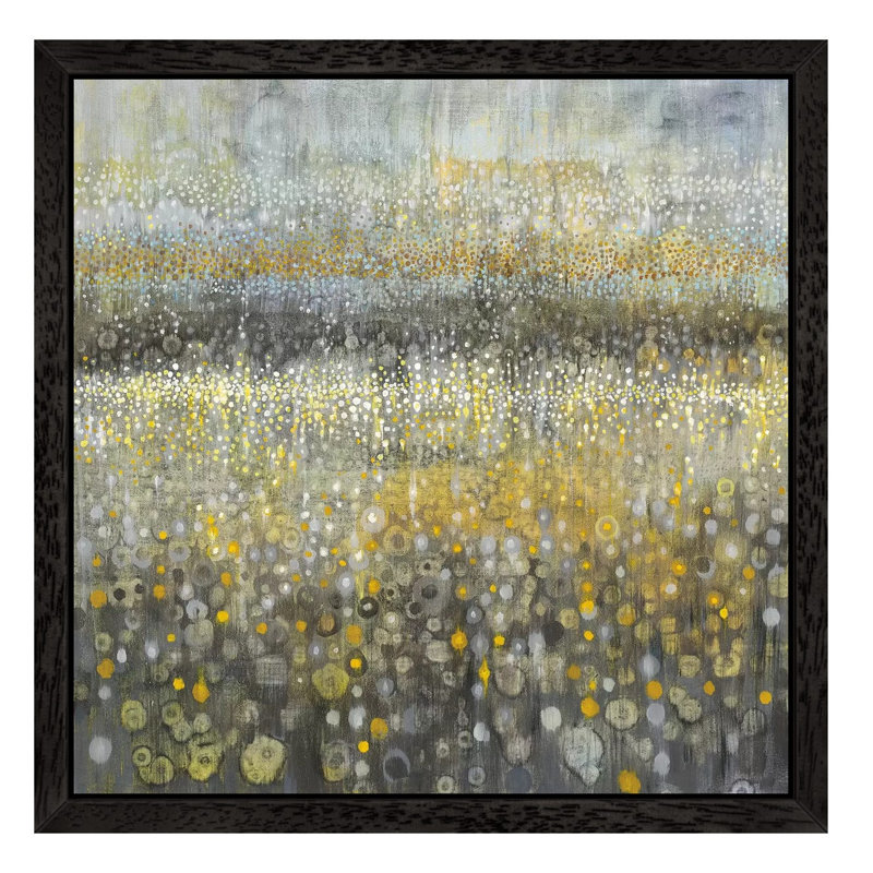 Rain Abstract II by Danhui Nai - Print on Canvas, Black Framed, 93.98 cm H x 93.98 cm W