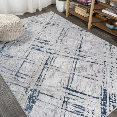 Reich Modern Abstract Gray/Blue Rug