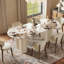 Table de salle à manger ovale moderne 71 "pour 6 personnes Jamani, plateau en pierre frittée blanc brillant, pieds en bois massif-712073456-730777921-712073463