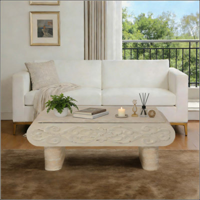 Table basse à plateau relevable, bureau moderne en bois avec rangement caché