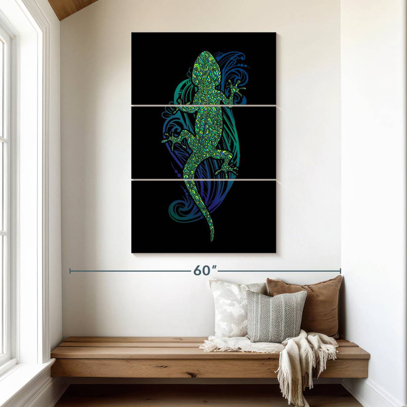 Brampt Tribal Green Lizard