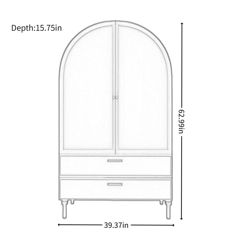 Garde-robe de luxe rétro à lumière française