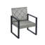 Ensemble de meubles de patio 4 pièces pour balcon, porche, jardin, jardin, cour, plateau de table en bois d'acacia gris, coussin bleu et rotin gris clair-2072602709-2072602710