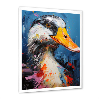 «Yellow Duck Portrait III - Duck Animal», art mural