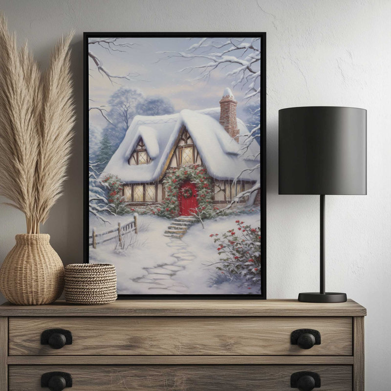«Holiday in the Snow» par Heidi Kuntz, reproduction d'art, Toile avec cadre, L 24 po x H 36 po, Noir