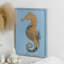 Décoration murale en bois hippocampe rustique