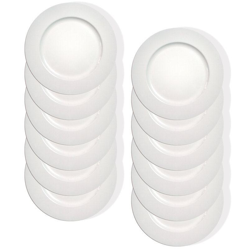 Plat de service rond 13 po, Blanc