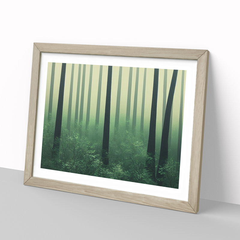 Contemporary Forest - Framed Print, 25cm H x 34cm W x 2cm D, Oak