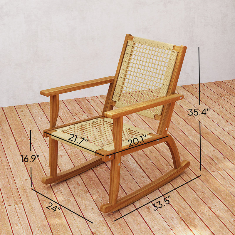Ensemble de 2 chaises berçantes d'extérieur