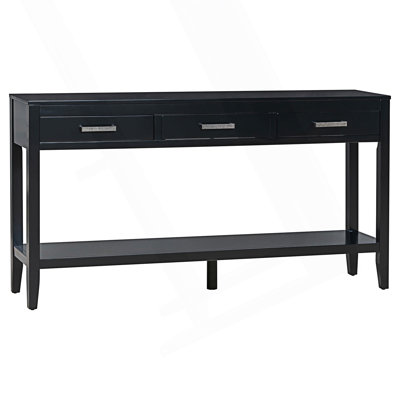 Modern Contemporary 3-Drawer Console Table With 1 Shelf, Entrance Table