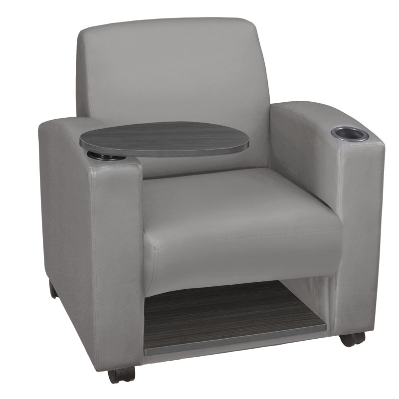 Chaise de réception l 31 po Naszire, Gris