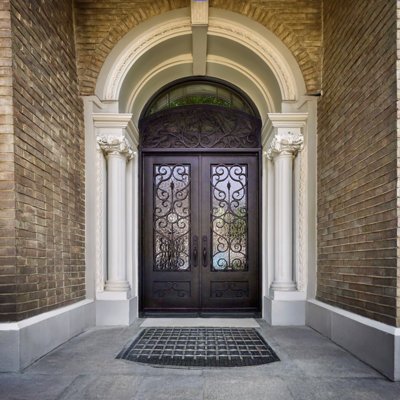 Bramble Arched Iron Door
