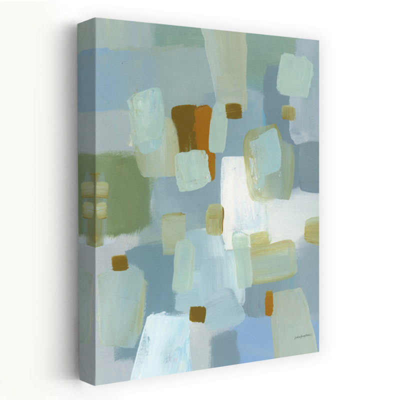 River Reflections, art contemporain abstrait, H 36 po x l 24 po