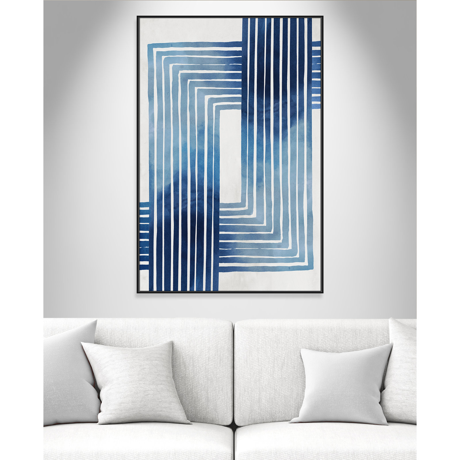 Lanny "In Unison" Painting by Eva Watts, 61.5" H x 41.5" W x 2" D, Black Framed Canvas