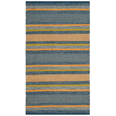 Gaillard Hand Woven Cotton Striped Rug