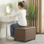 Repose-pieds 24 po en similicuir avec rangement-469149732