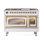 ILVE UN48FNMPEGG Nostalgie II Noblesse 48 inch Dual Fuel Range (8 Sealed Burners + Griddle, Triple Glass Door)
