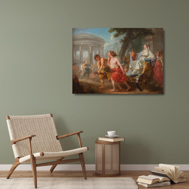 «Cleobis and Biton with Cydippe in the Front of Hera Temple» par Jean Bardin - Art mural sur toile tendue avec châssis