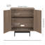 Gerharda Steel 2 - Door Standard Accent Cabinet