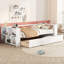 Lit de jour simple avec tablettes et tiroirs-649856353