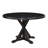 Rustic Black 48-Inch Round Dining Table with Sturdy X-Base Pedestal-14932671