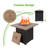28inch Outdoor Gas Fire Pit Table , 48,000 BTU, Square Outdside Propane Patio Firetable, ETL Certification, Bionic Wood Grain Lid, for Backyard, Garden, Party, Deck, Courtyard