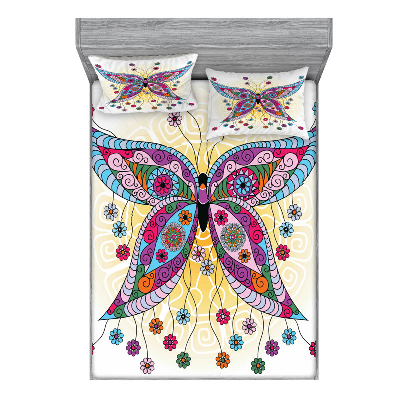 Microfiber Sheet Set, Queen Sheet Set with 2 Pillowcases