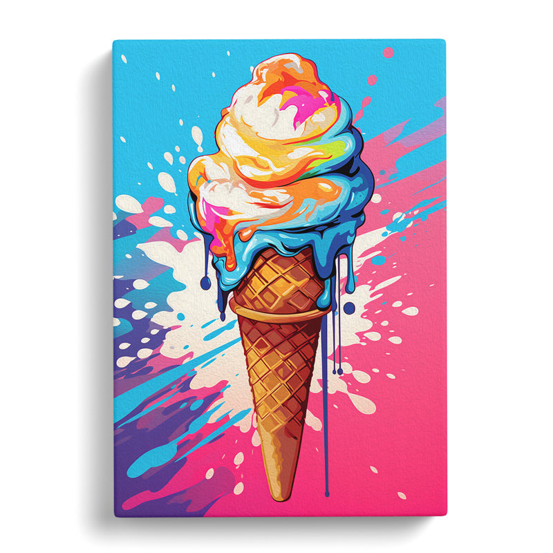 Ice Cream Pop - Wrapped Canvas, 60cm H x 40cm W x 3cm D