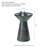 Two Birds Embossed Plant Pattern Pedestal Ceramic Fountain With Light-1296550314