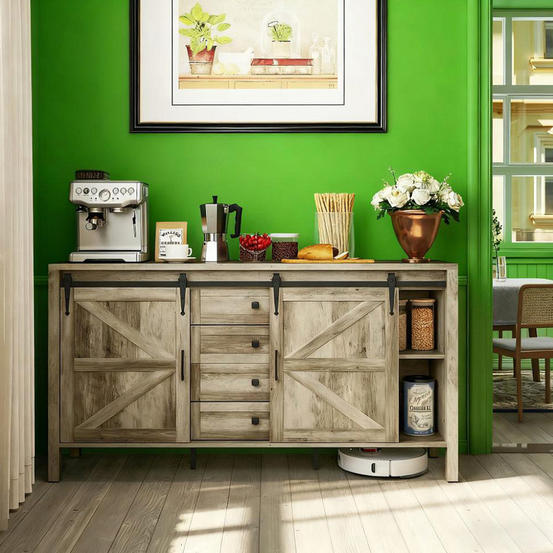59"Sideboard With Thick Top  Buffet Cabinet