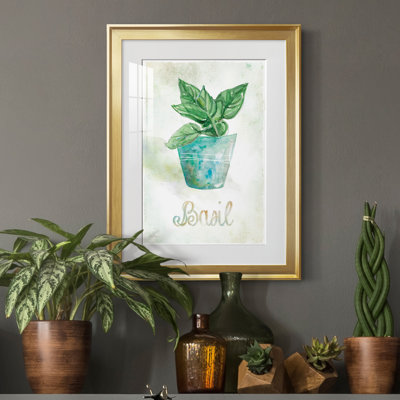 " Potted Basil " Painting Print