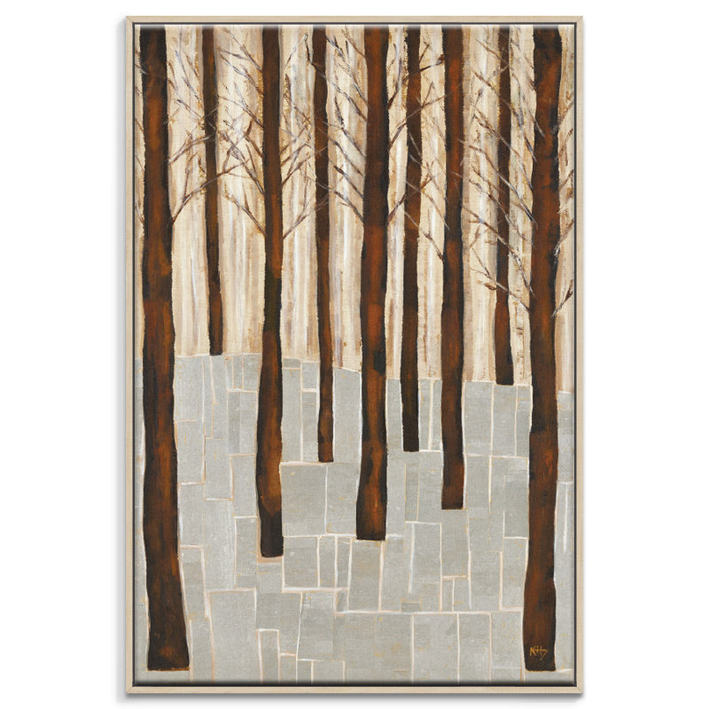 Through The Snow by Karen Hopkins - Print on Canvas, 152cm H x 102cm W, Timber Floater Frame