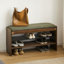 Banc rembourré brun