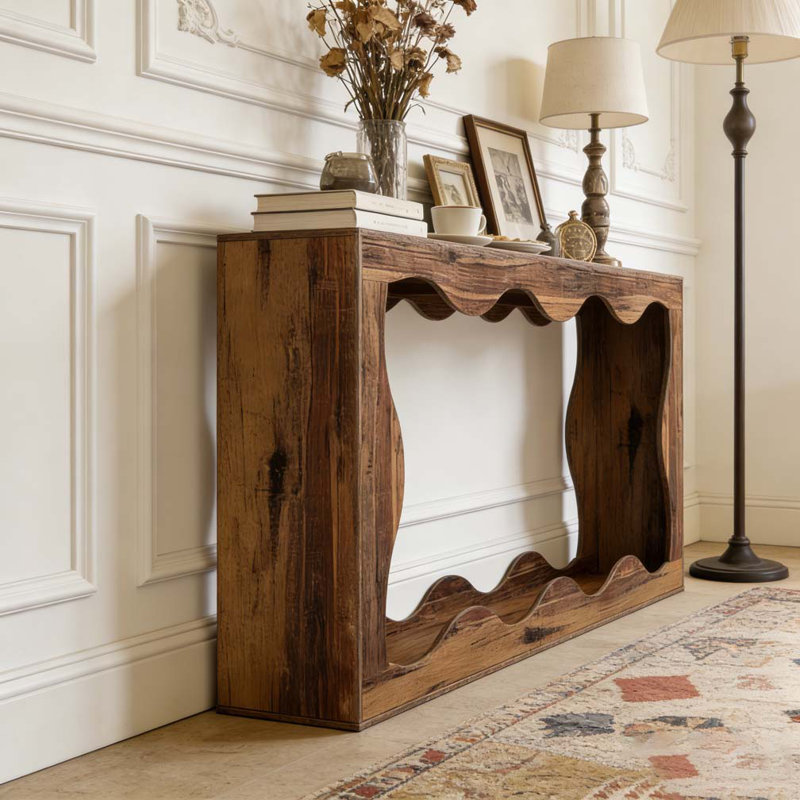 Table d'entrée de style moderne, Brun rustique