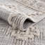 Tapis marocain en polyester tissé à la machine en gris-214978563