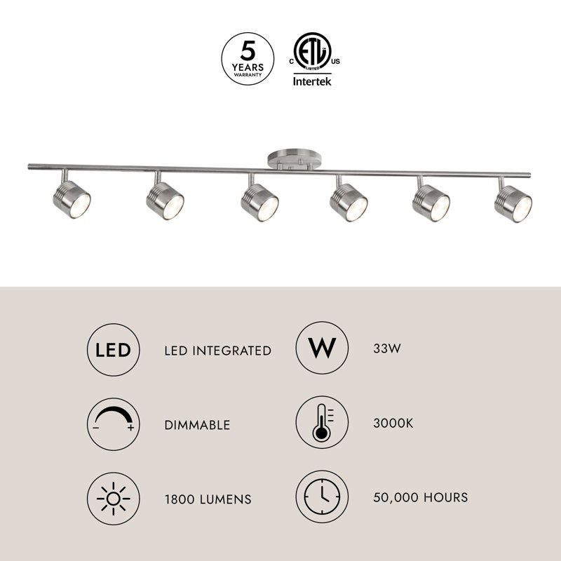 Lyra 43" 6-Light Track Kit, Black