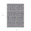 Tapis extérieur lavable à motif géométrique argent 10 pi x 14 pi