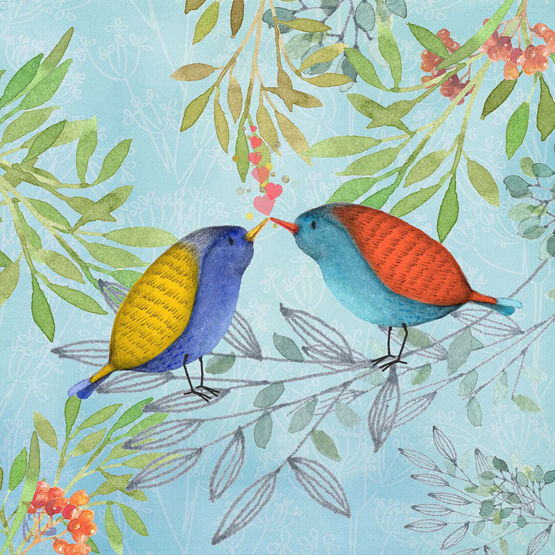 Ensemble de housse de couette simple DiaNoche en microfibre par Tina Lavoie - Morning Kiss