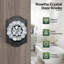 Boutons de porte d'intimité en cristal avec rosette arquée