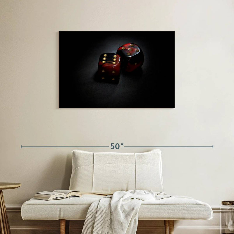 Senne Red Dice, 24" H x 36" W