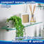 Harbour Housewares - Rounded Floating Glass Shelf with Metallic Brackets-107309318-107309315