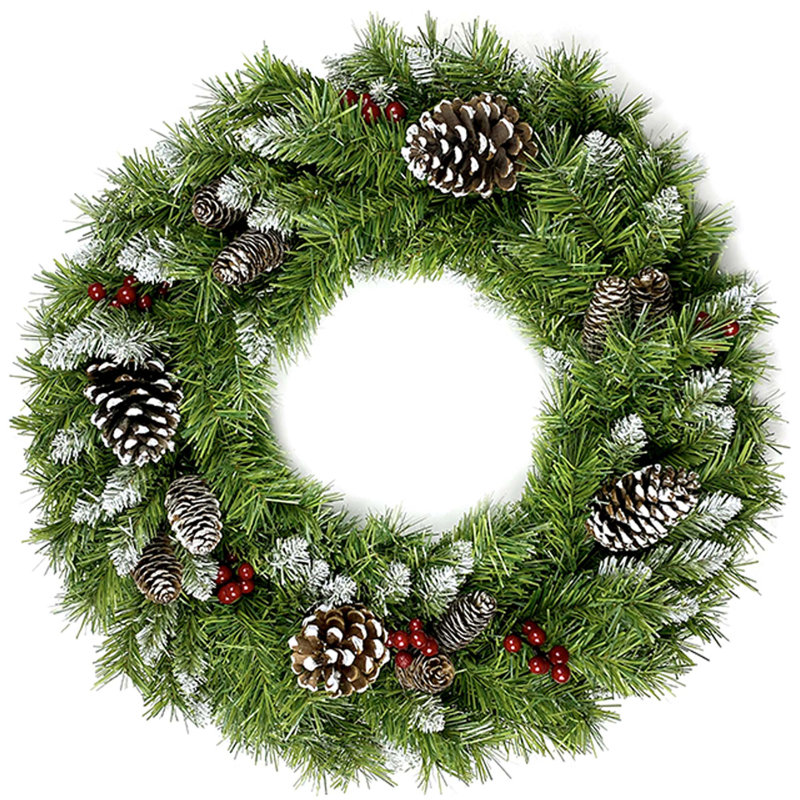 Ensemble de 4 pièces d'arbre de Noël artificiel pré-éclairé, guirlande,  et ensemble de 2 arbres d'entrée avec lumières DEL