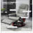 Faux Leather Manual Recliner with Swivel Wood Base Padded Armrest