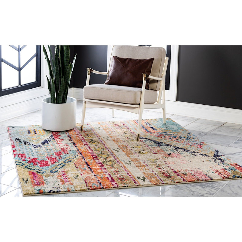 Newburyport Washable Geometric Indoor Rug, Rectangle 3'3" x 5'3"