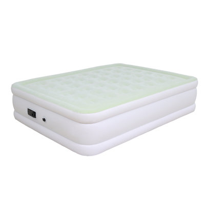 18'' Queen Air Mattress With Built-in Ac Pump, Green