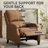 Upholstered Faux Leather Push-Back Manual Recliner-84053348