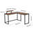 L-Shaped Metal Base Computer Desk